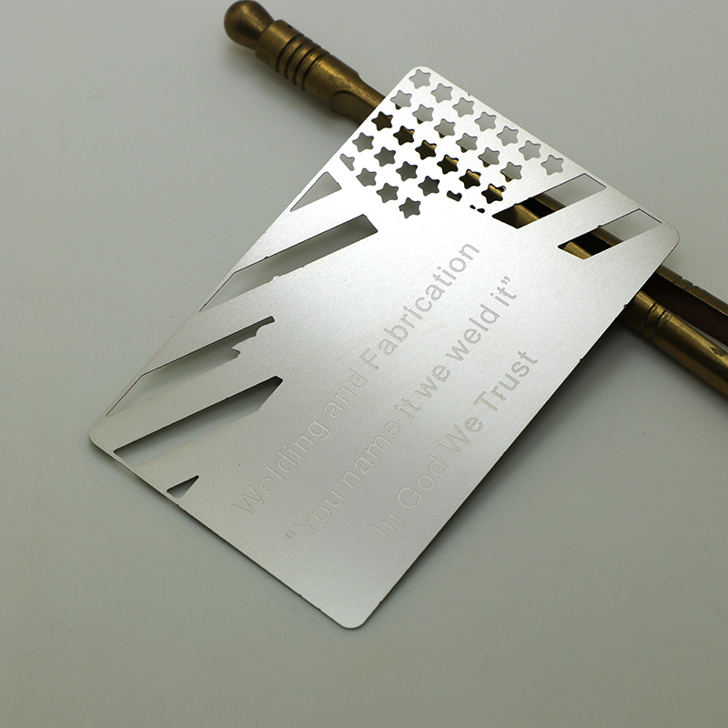 Customized Stainless Steel Silver Metal Business Cards-Card Supplier Smart  One