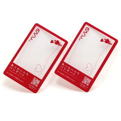 Customized Transparent VIP Card Clear QR Code Card With Window