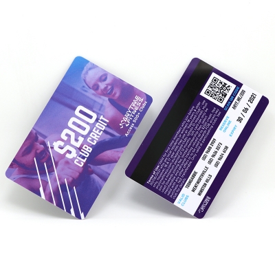 Barcode Membership Cards Custom Printing PVC Gift Card For Health Gym Club