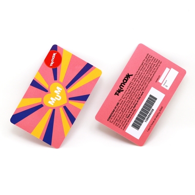 Full Color Printing PVC Plastic Barcode Gift Cards