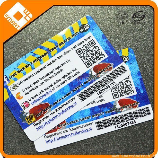 UV printing 128Code CR80 PVC NFC business card for loyalty system