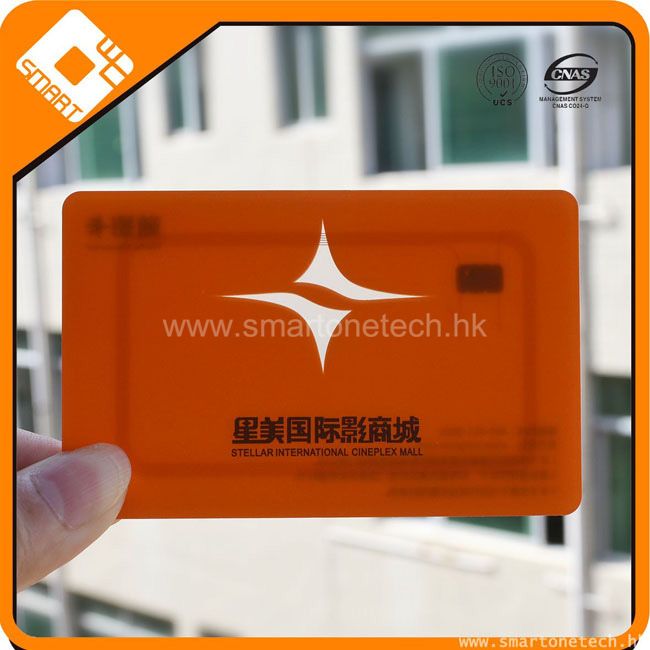 PVC Plastic RFID Full Color Printing Transparent Membership cards