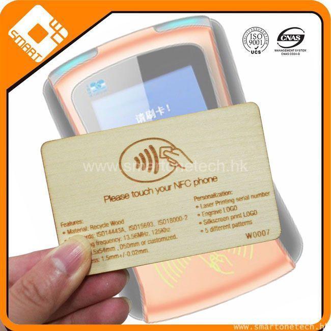 Wood M1 RFID membership Card