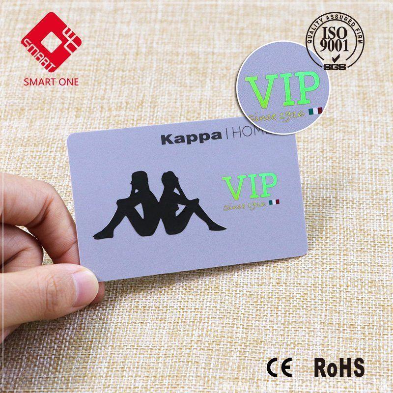 Plastic metal lable special card with hot stamp VIP card