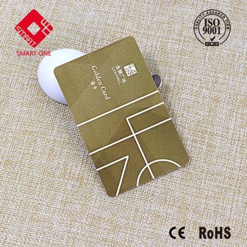 PVC CR80 full gold powder membership cards