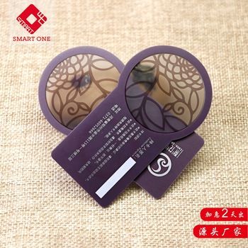 China supplier customized irregular shape glossy pvc transparent card