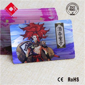 HOT! Cartoon Character Game Card gift card PVC brushed card