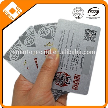 Cheap QR Code Plastic Loyalty Membership Card, Frosted Hot Gold Foil Stamping Loyalty and Privilege C