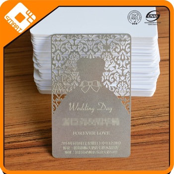 free design laser cut metal business card China supplier