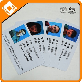 Plastic Printing Facebook School ID card with photo for access control