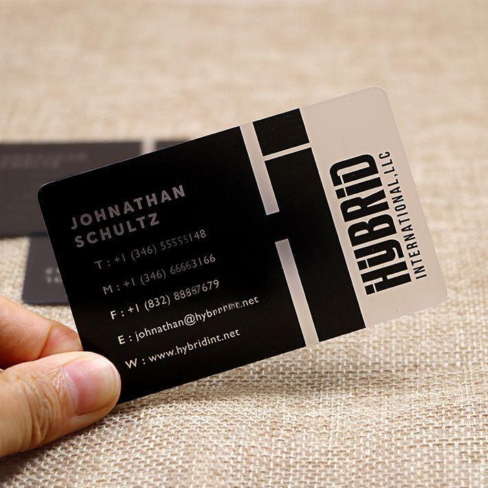 Personalized Printable Matte Finish Transparent Business Card-Card ...