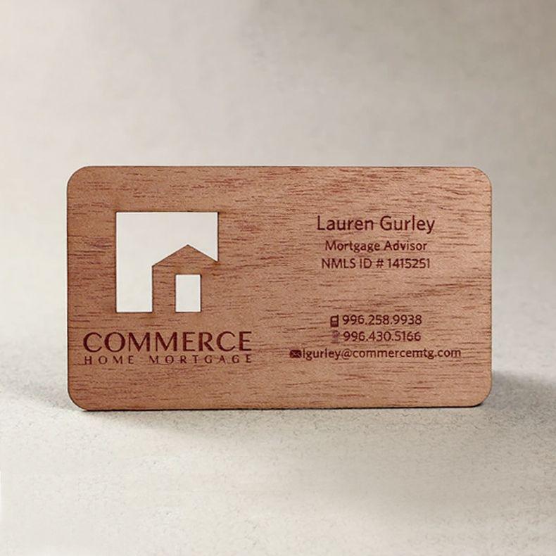 Personalized Designed Wood Material Business Card Card Supplier Smart One