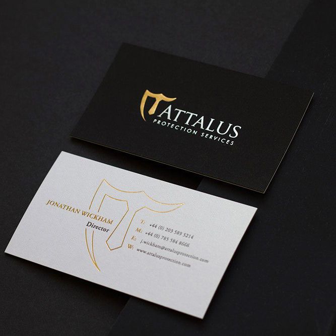 Custom Printed Gold Foil Stamping PVC Business CardsCard