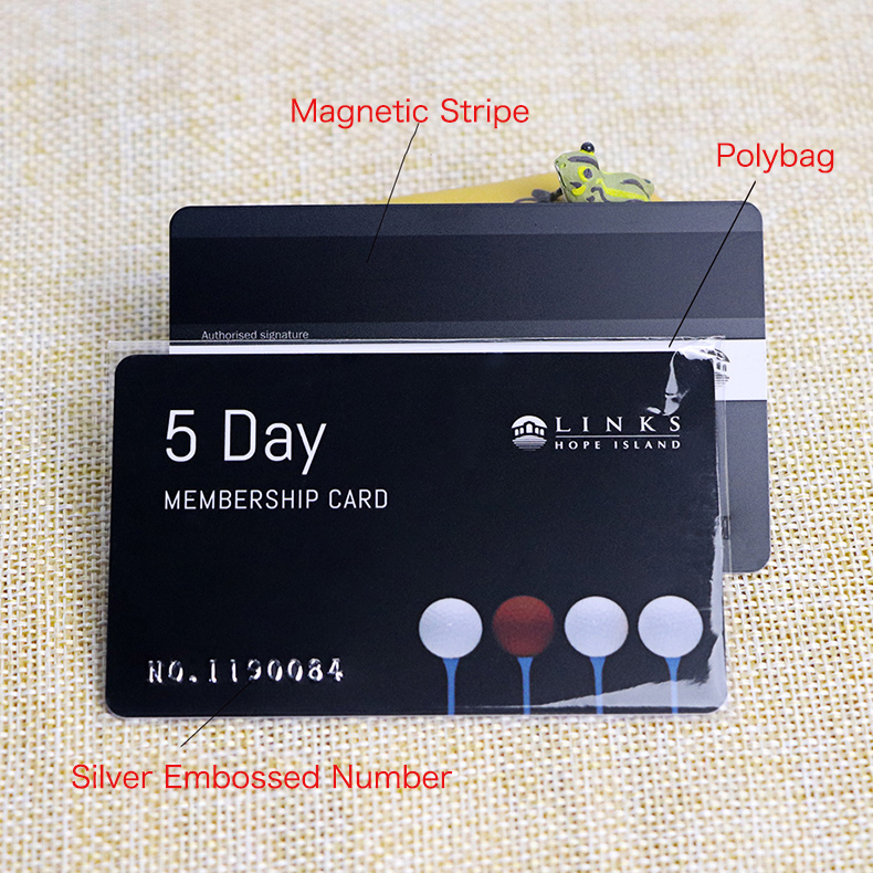 Contactless Hotel Membership Debit Card With Silver Embossed Number ...