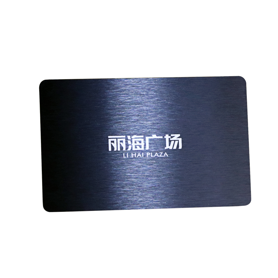 Black brushed Plastic Contactless IC Card With Smart Chip-Card Supplier ...